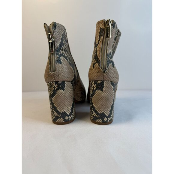 Vince Camuto Benedie Ankle Booties Womens Size 5 Pointe Toe Snake Print Leather - Picture 8 of 12